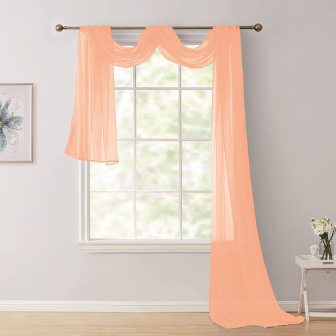 Celine Sheer Window Curtain Scarf 54 x 216 in.